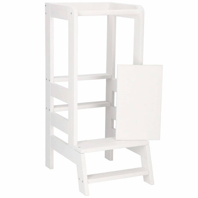 Turn de invatare ajustabil Learning Tower, tip Montessori, alb [7]