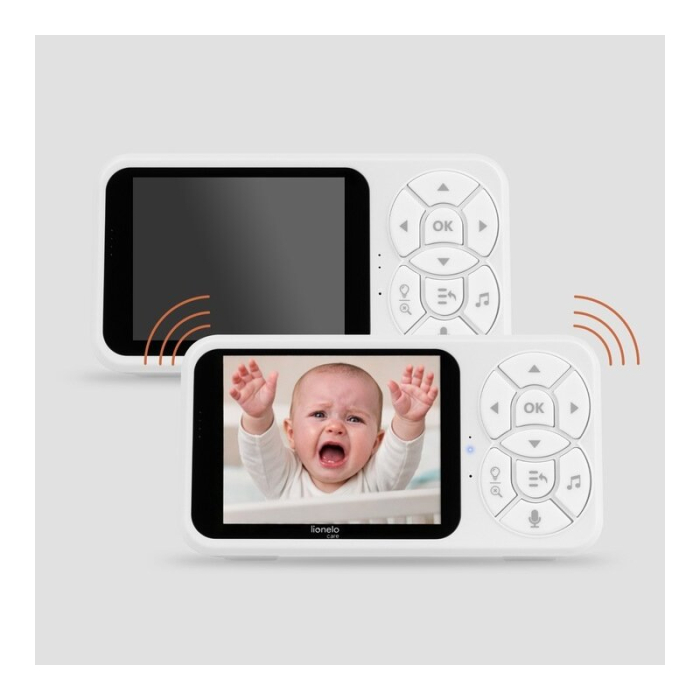 Video monitor, Lionelo, Babyline 3.4, Ecran LCD de 3.5 inch, Raza de actiune pana la 300 m, Conectare 4 camere, Autonomie 8 h, Lampa RGB incorporata, Cantece de leagan, Zoom 4X, Mod nocturn, Alb [31]