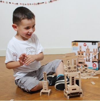 200 de cuburi din lemn Robots - House of Toys [2]