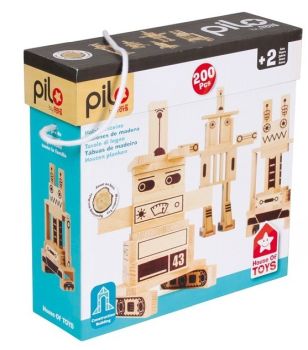 200 de cuburi din lemn Robots - House of Toys [1]
