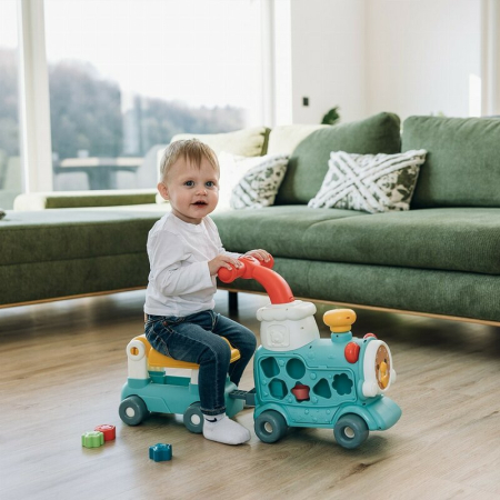 Antemergator 5 in 1 Magic Train, Free2Move, cu diverse activitati de joaca, Panou Educational, Efecte sonore si luminoase, Green [7]