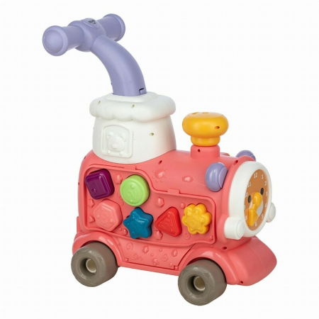 Antemergator 5 in 1 Magic Train, Free2Move, cu diverse activitati de joaca, Panou Educational, Efecte sonore si luminoase, Pink [24]