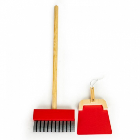 Antemergator din lemn XXL cu aspirator si elemente pentru curatenie Ecotoys 4404 [8]