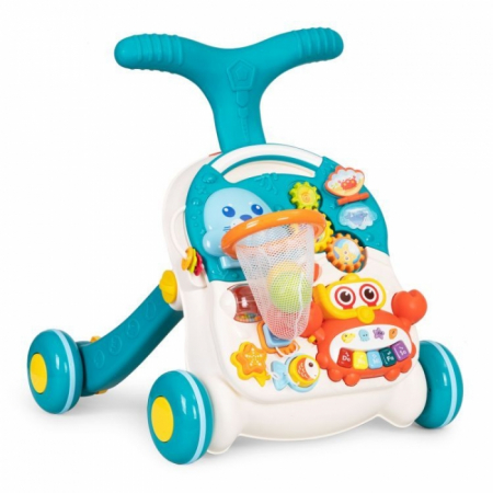 Premergatoare - Antemergator educational 2 in 1 Huanger HE0828 - Alb cu albastru