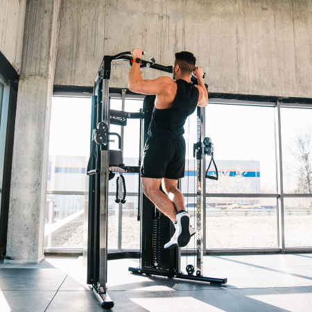 Aparat multifunctional HMS ARES PRO cu bara tractiuni si stiva greutati [6]