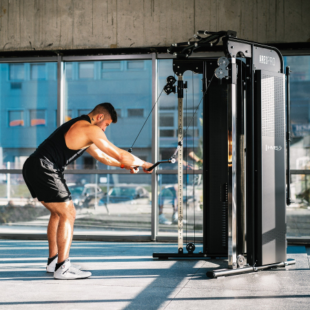 Aparat multifunctional HMS ARES PRO cu bara tractiuni si stiva greutati [5]