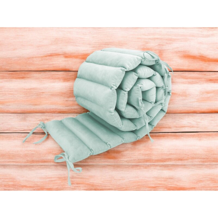 Aparatoare pentru patut, MimiNu, Tip panou, pentru patut, Lungime 180 cm, din catifea, Cold Mint [2]