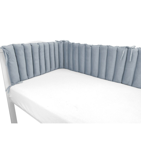 Aparatoare pentru patut, MimiNu, Tip panou, pentru patut, Lungime 180 cm, din catifea, Jeans [3]