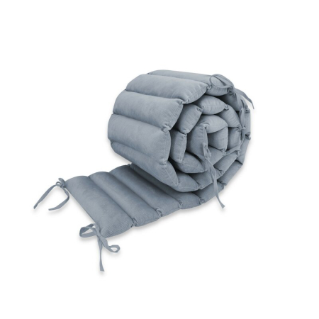 Bariere de protectie pat - Aparatoare pentru patut, MimiNu, Tip panou, pentru patut, Lungime 180 cm, din catifea, Jeans