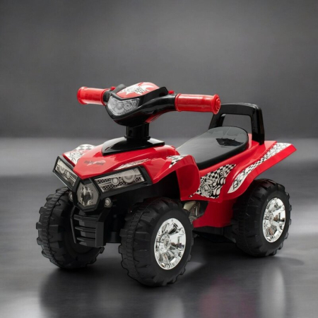 ATV copii, Baby Mix, Masinuta, cu lumini si muzica, Fara pedale, 60 x 38 x 42 cm, Red [3]