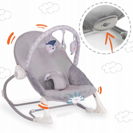 Balansoar cu vibratii Ricokids 7308 - Gri [2]