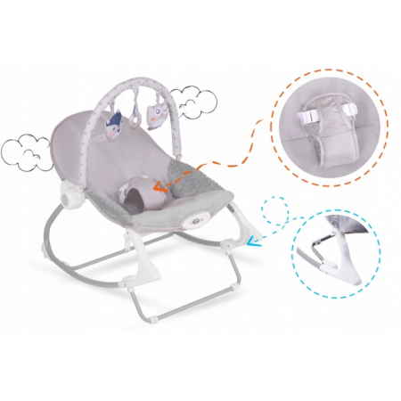 Balansoar cu vibratii Ricokids 7308 - Gri [5]