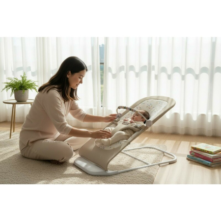 Balansoar, Jane, Ballu, Pliabil, cu bara de jucarii si spatar reglabil in 3 pozitii Iris [1]