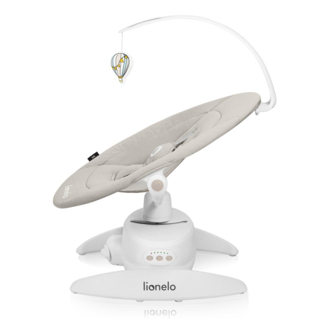 Balansoar, Lionelo, Iris, 2 in 1, Rotire 360 grade, Electric, cu 3 moduri de leganare, cu 5 trepte de viteza, cu 3 pozitii de inclinare, 12 melodii, Silentios, Pana la 9 kg, Bej [3]