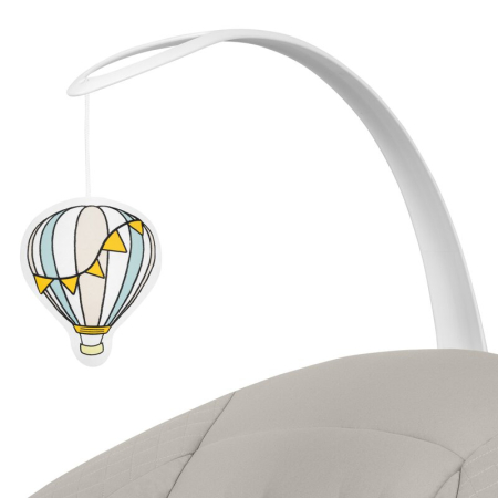 Balansoar, Lionelo, Iris, 2 in 1, Rotire 360 grade, Electric, cu 3 moduri de leganare, cu 5 trepte de viteza, cu 3 pozitii de inclinare, 12 melodii, Silentios, Pana la 9 kg, Bej [19]