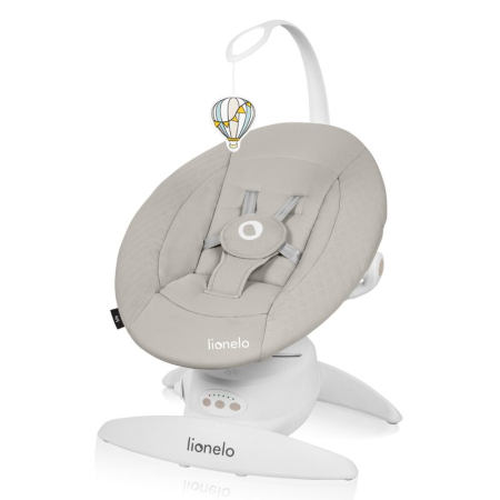 Leagane / Balansoare / Sezlonguri - Balansoar, Lionelo, Iris, 2 in 1, Rotire 360 grade, Electric, cu 3 moduri de leganare, cu 5 trepte de viteza, cu 3 pozitii de inclinare, 12 melodii, Silentios, Pana la 9 kg, Bej