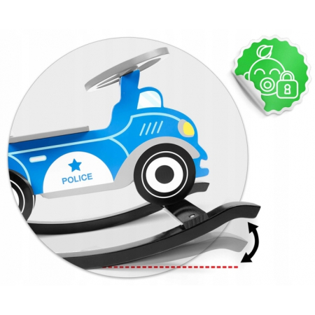 Balansoar masina de politie din lemn Ricokids 785000 [4]