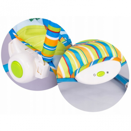 Balansoar multifunctional cu vibratii si muzica Ricokids 7302 - Albastru [3]
