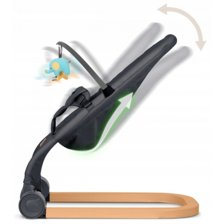 Balansoar pentru copii 2 in 1 cu jucarii, Nukido 705202, Gri antracit [2]