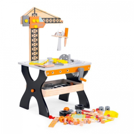 Jucarii de constructii - Banc de lucru din lemn pentru copii Ecotoys TL812003