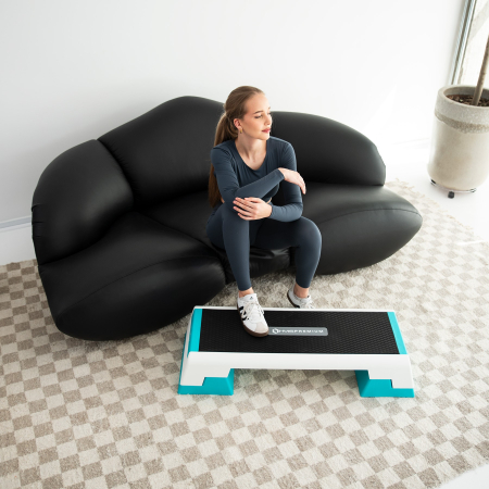 Banca aerobic HMS Premium AS007, alb/menta [5]