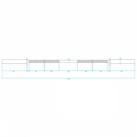 Bara haltera olimpica HMS GO320 183cm/50mm [8]