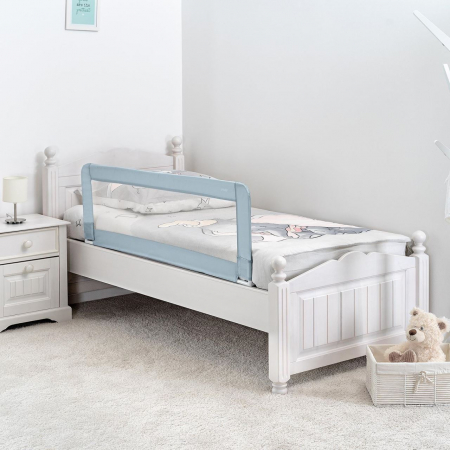 Bariera protectie anticadere pat copii, lungime 150 cm, albastru-gri, Reer Sleep'n Keep XL 45111 [7]