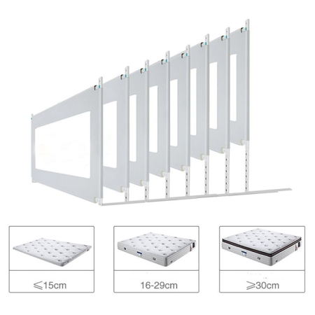 Bariera protectie pat culisanta XXL 140 cm Bears Grey, inaltime reglabila 68-98 cm [2]