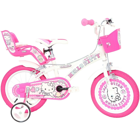 Biciclete copii cu roti 14 inch (3-7 ani) - Bicicleta copii Dino Bikes 14' Hello Kitty