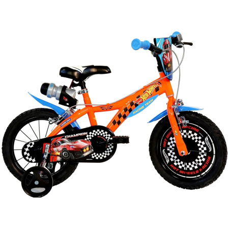 Biciclete copii cu roti 14 inch (3-7 ani) - Bicicleta pentru copii Hot Wheels DB-614-HW Dino Bikes, 14 inch