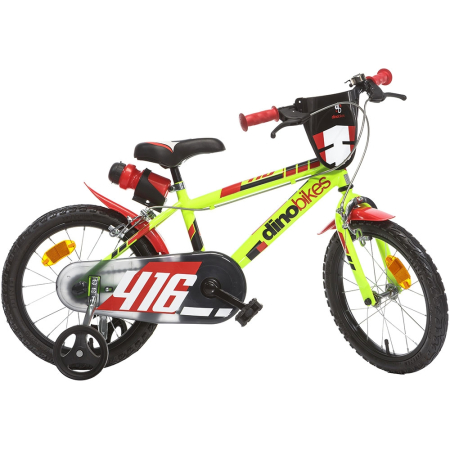 Biciclete copii cu roti 16 inch (4-9 ani) - Bicicleta copii Dino Bikes 16' 416 galben
