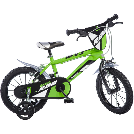 Biciclete copii cu roti 16 inch (4-9 ani) - Bicicleta copii Dino Bikes 16' R88 verde