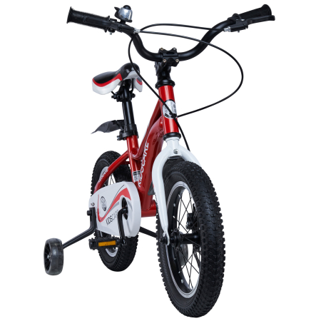 Bicicleta pentru copii 5-8 ani HappyCycles KidsCare, roti 16 inch, cu roti ajutatoare si frane pe disc, rosu [1]
