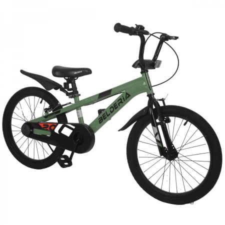 Biciclete copii cu roti 20 inch - Bicicleta pentru copii 8-12 ani Belderia Cross, roti 20 inch, frane V-Brake, verde