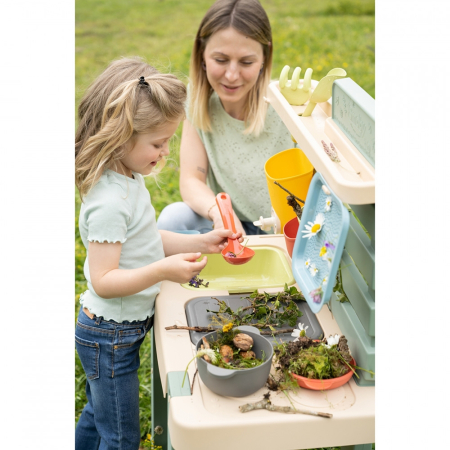 Bucatarie Smoby Mud Kitchen cu 15 accesorii [8]