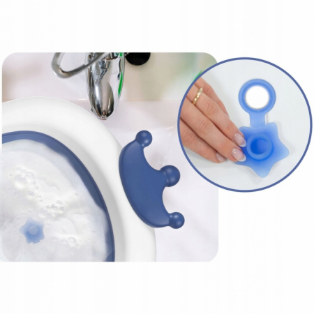 Cadita de baie cu dop de scurgere si pernita inclusa Ricokids RK-280 - Albastru [8]