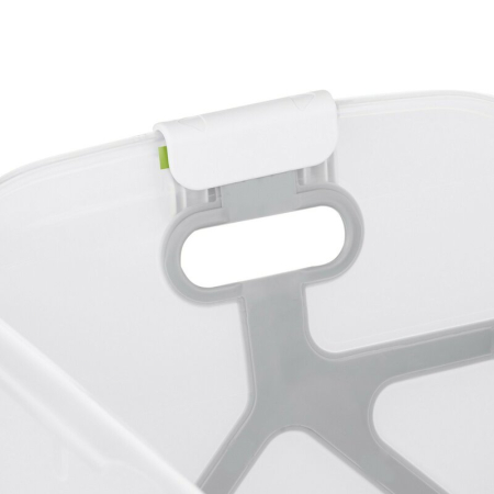 Cadita de baie cu pliere ultra-compacta, Jane, Oasis, cu doua manere, 68 x 42 x 26 cm, White [15]