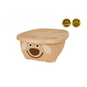 Cadite si accesorii - Cadita de Baie cu Suport si Capac Catelus Crem - Prince Lionheart