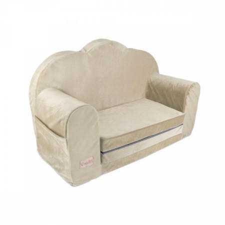Fotolii copii - Canapea extensibila Klups catifea beige V110