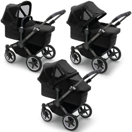 Capotina cu extensie plasa insecte Bugaboo Donkey Midnight Black [1]