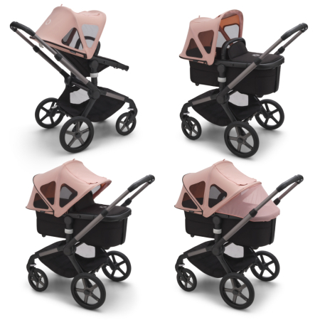 Capotina cu extensie plasa insecte Bugaboo Fox 5 Fox Cub Lynx Morning Pink [1]