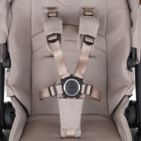 Carucior 2 in 1, Petite&Mars, Scout, Cu landou pliabil, Reversibil, Spatar si suport de picioare reglabile in 3 pozitii, Maner ajustabil, Cu accesorii, Pana la 22 kg, 0 luni+, Crem Cappuccino [7]