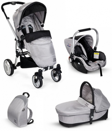Carucioare copii 3in1 - Carucior 3 in 1 cu maner reversibil P4 Trio Plebani