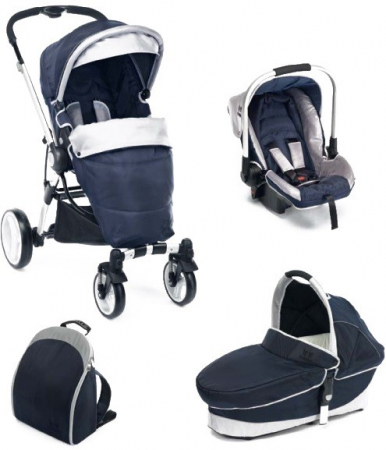 Carucioare copii 3in1 - Carucior 3 in 1 cu maner reversibil P4 Trio Plebani