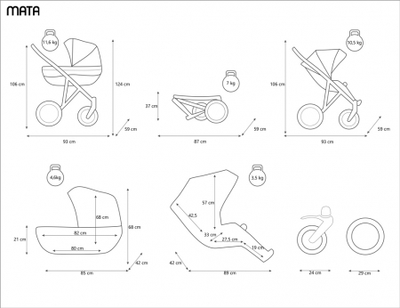 Carucior 3 in 1 Kunert MATA [5]