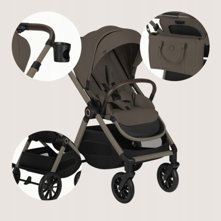 Carucior 3 in 1, Lionelo, Layla, Pana la 22 kg, Cadru aluminiu, Cu landou intarit si salteluta din spuma AirDots, Cu scoica auto testata ADAC, Reversibil, Cu ventilatie 3D, Cu accesorii, EN1888-1, EN1 [24]