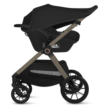Carucior 3 in 1, Lionelo, Layla, Pana la 22 kg, Cadru aluminiu, Cu landou intarit si salteluta din spuma AirDots, Cu scoica auto testata ADAC, Reversibil, Cu ventilatie 3D, Cu accesorii, EN1888-1, EN1 [14]