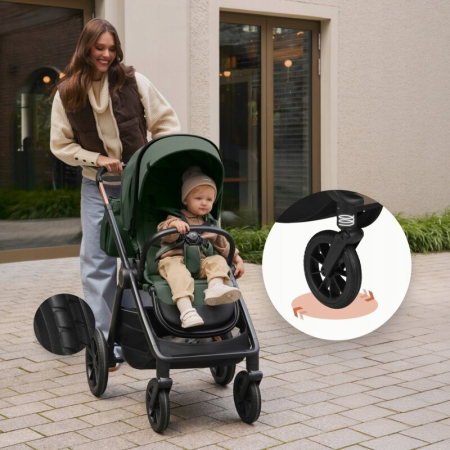 Carucior 3 in 1, Lionelo, Layla, Pana la 22 kg, Cadru aluminiu, Cu landou intarit si salteluta din spuma AirDots, Cu scoica auto testata ADAC, Reversibil, Cu ventilatie 3D, Cu accesorii, EN1888-1, EN1 [26]