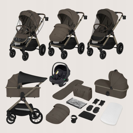 Carucior 3 in 1, Lionelo, Layla, Pana la 22 kg, Cadru aluminiu, Cu landou intarit si salteluta din spuma AirDots, Cu scoica auto testata ADAC, Reversibil, Cu ventilatie 3D, Cu accesorii, EN1888-1, EN1 [2]
