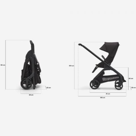 Carucior Bugaboo Dragonfly Black Dark Cherry [8]